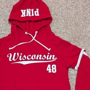 Pink Victoria Secret University of Wisconsin Hoodie